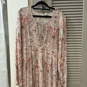 Long sleeve boho dress